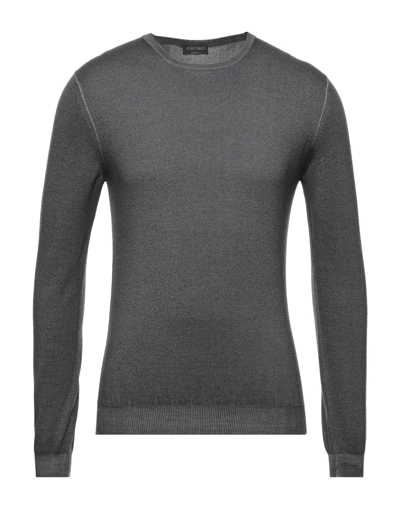 Shop Zanieri Sweaters In Steel Grey