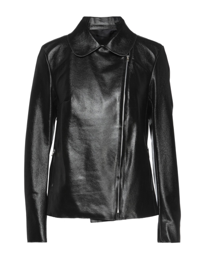 Shop Salvatore Santoro Woman Jacket Black Size 10 Bovine Leather