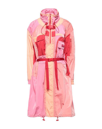 Shop Stella Mccartney Woman Overcoat & Trench Coat Pink Size 2-4 Polyamide, Cotton