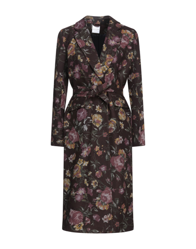 Shop Roseanna Woman Coat Deep Purple Size 6 Virgin Wool, Polyamide