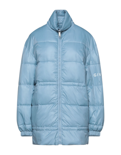 Shop Givenchy Down Jackets In Sky Blue