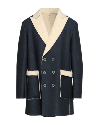 Shop Madd Man Coat Midnight Blue Size 34 Polyester, Cotton, Acrylic, Wool