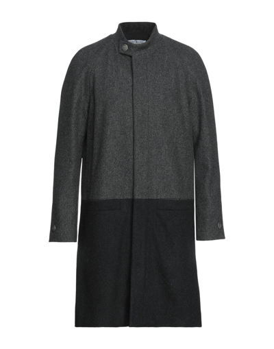 Shop Bikkembergs Man Coat Lead Size 46 Virgin Wool, Polyamide In Grey