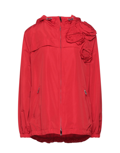 Shop Valentino Garavani Woman Jacket Red Size 8 Cotton, Polyester