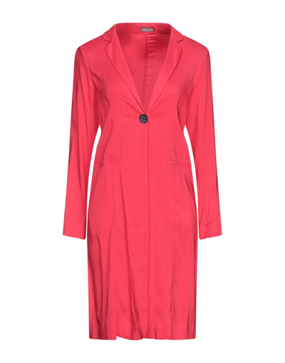 Shop Maliparmi Malìparmi Woman Overcoat & Trench Coat Red Size 10 Viscose, Elastane