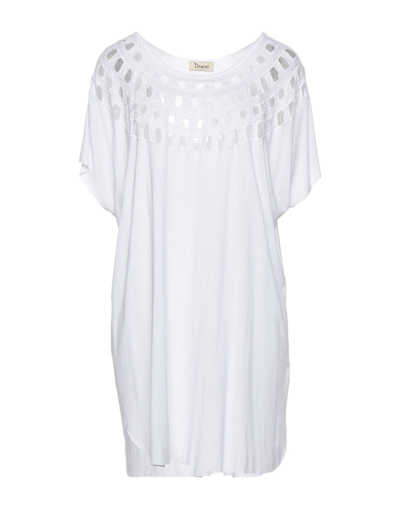 Shop Dixie Woman T-shirt White Size M Viscose, Linen