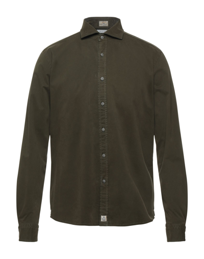 Shop Sonrisa Man Shirt Military Green Size 17 Cotton