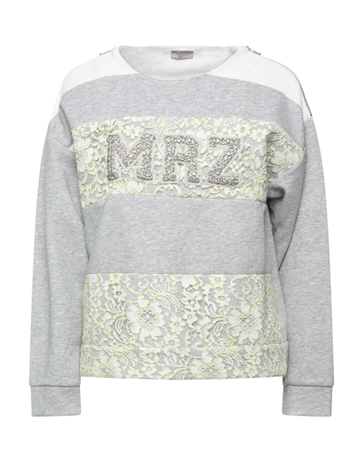 Shop Mrz Woman Sweatshirt Light Grey Size Xs Polyamide, Cotton, Elastane, Polyester