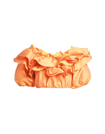Shop Vero Moda Woman Top Apricot Size L Polyester In Orange