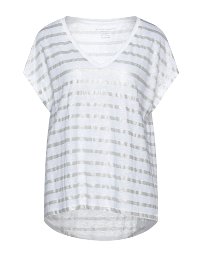 Shop Majestic Filatures Woman T-shirt White Size 2 Linen, Elastane