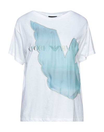 Shop Emporio Armani Woman T-shirt White Size 10 Cotton, Polyester