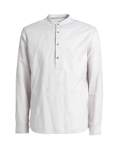 Shop Jack & Jones Man Shirt Dove Grey Size Xl Cotton, Recycled Cotton, Linen