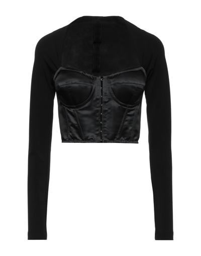 Shop Dolce & Gabbana Woman Shirt Black Size 4 Polyamide, Viloft, Elastane