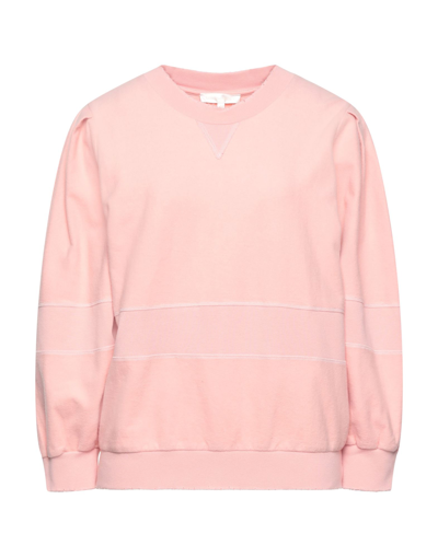 Shop Loveshackfancy Woman Sweatshirt Pink Size S Cotton, Elastane