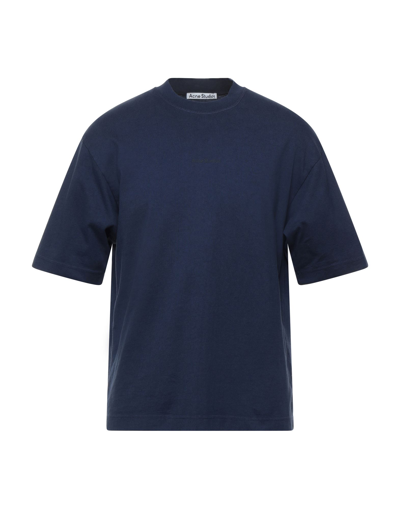 Shop Acne Studios T-shirts In Dark Blue