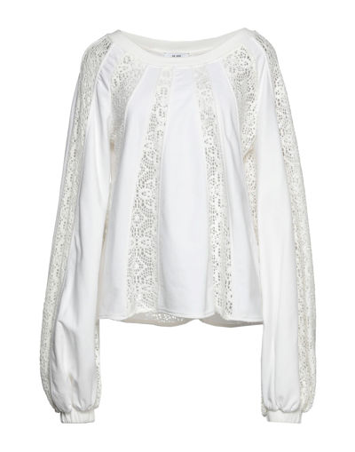 Shop Jijil Woman Sweatshirt White Size 2 Cotton, Polyamide, Elastane