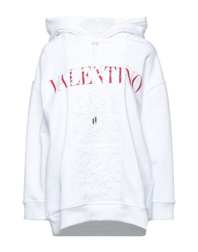Shop Valentino Garavani Woman Sweatshirt White Size L Cotton, Elastane, Viscose, Polyamide