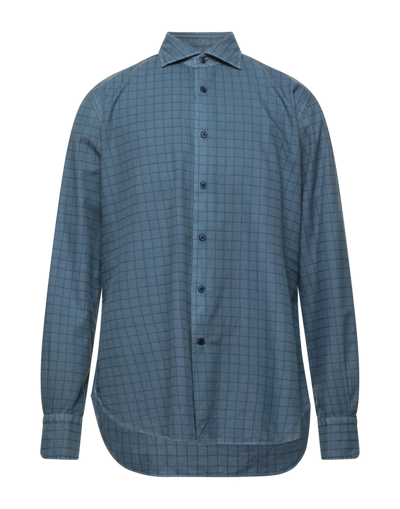 Shop Bolzonella 1934 Man Shirt Slate Blue Size 15 ¾ Cotton