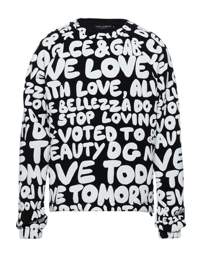 Shop Dolce & Gabbana Man Sweatshirt Black Size M Cotton, Polyester