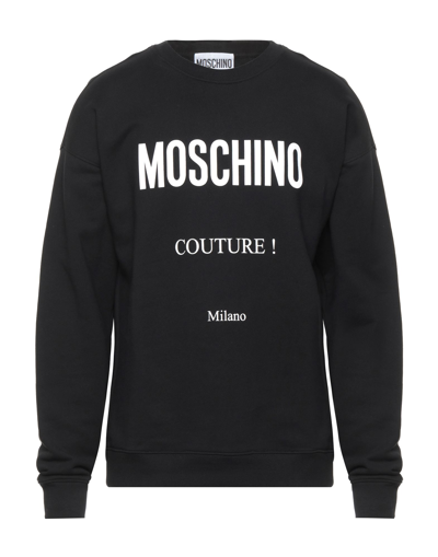 Shop Moschino Man Sweatshirt Black Size 42 Cotton