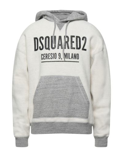 Dsquared2 Logo-print Cotton Hoodie In White