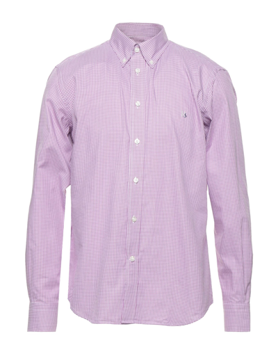 Shop Harmont & Blaine Shirts In Purple