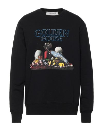 Shop Golden Goose Man Sweatshirt Black Size M Cotton