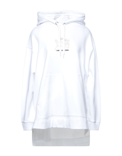 Shop Burberry Woman Sweatshirt White Size M Cotton, Elastane