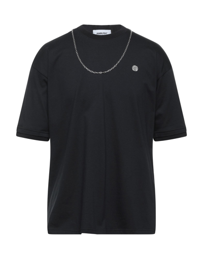 Shop Ambush Man T-shirt Black Size M Cotton, Polyester, Polyurethane, Viscose