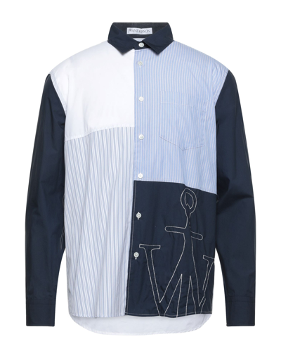 Shop Jw Anderson Man Shirt Sky Blue Size 38 Cotton