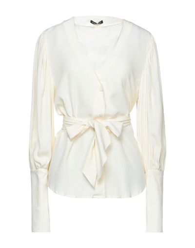 Shop Wandering Woman Shirt Ivory Size 6 Acetate, Silk In White