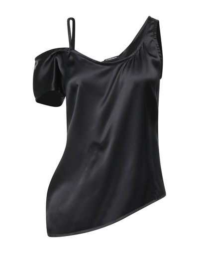 Shop Ann Demeulemeester Woman Top Black Size 8 Silk