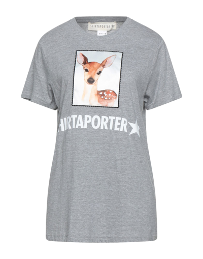 Shop Shirtaporter Woman T-shirt Grey Size M Cotton
