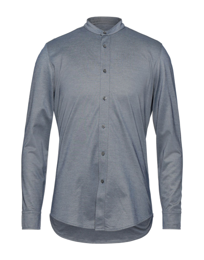 Shop Drykorn Man Shirt Blue Size L Cotton, Polyester
