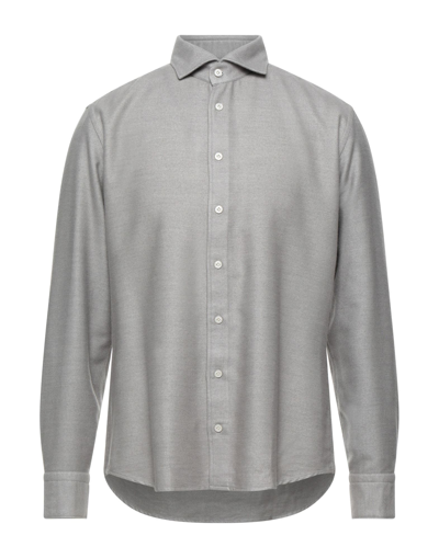Shop Bastoncino Man Shirt Light Grey Size 17 ½ Cotton