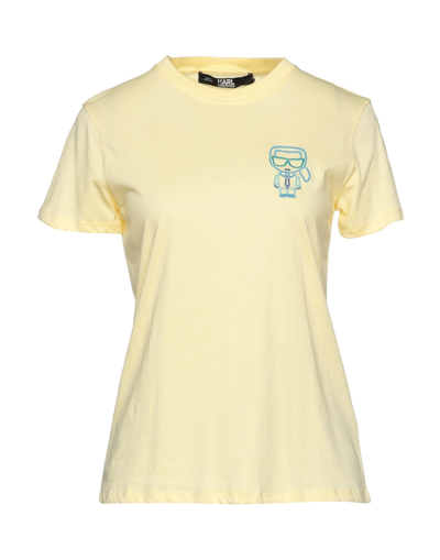 Shop Karl Lagerfeld T-shirts In Yellow