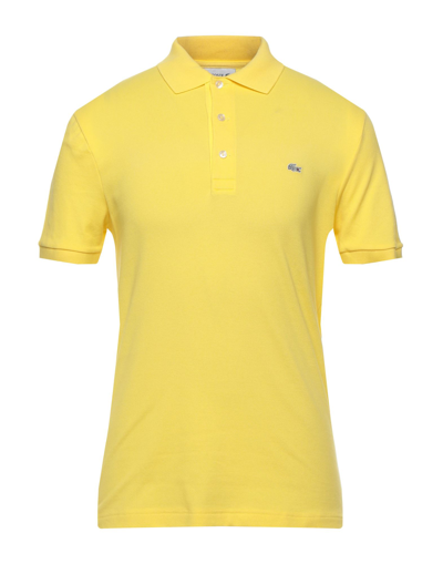 Shop Lacoste Polo Shirts In Yellow