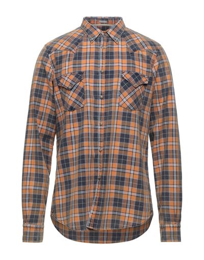 Shop Ognunolasua By Camicettasnob Man Shirt Orange Size 16 ½ Cotton