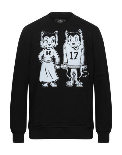 Shop Hydrogen Man Sweatshirt Black Size Xl Cotton