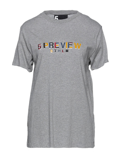 Shop 5preview Woman T-shirt Grey Size M Cotton