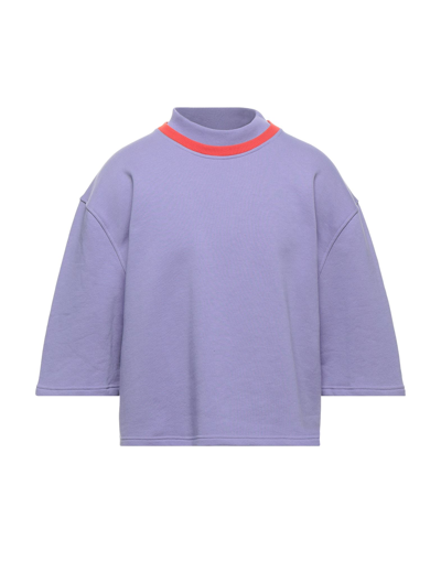Shop Martin Asbjørn Man Sweatshirt Light Purple Size L Organic Cotton, Recycled Polyester