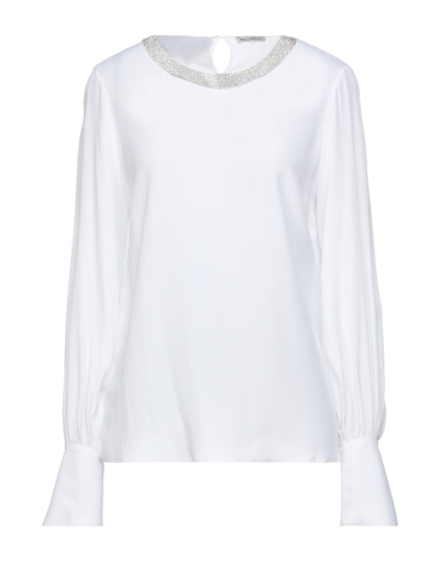 Shop Camicettasnob Woman Top White Size 8 Viscose, Silk
