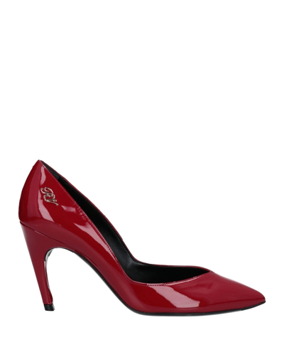 Shop Roger Vivier Woman Pumps Red Size 4.5 Soft Leather