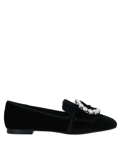 Shop Dolce & Gabbana Woman Loafers Black Size 8 Cotton, Viscose, Elastane