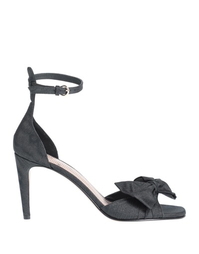 Redv Red(v) Woman Sandals Black Size 7 Textile Fibers In Black