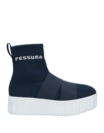 Shop Fessura Sneakers In Dark Blue