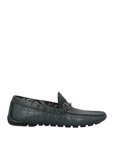 Shop John Richmond Loafers In Slate Blue