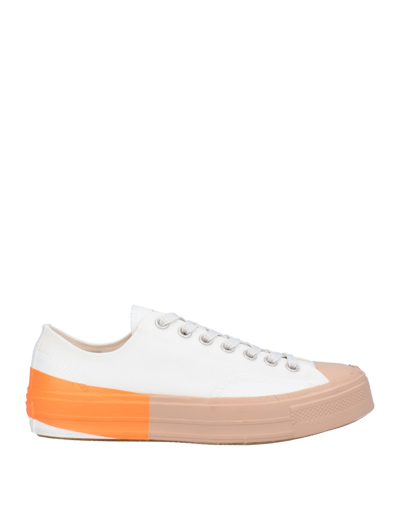 Shop Msgm Man Sneakers Ivory Size 9 Textile Fibers In White