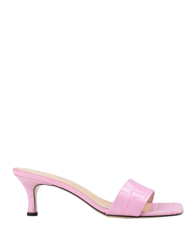 Shop Mychalom Woman Sandals Pink Size 6 Soft Leather
