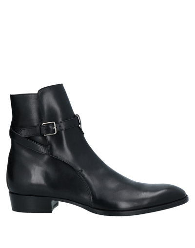 Shop Saint Laurent Man Ankle Boots Black Size 9 Soft Leather
